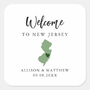 Any Color New Jerseyの結婚WelcomeバッグまたはBox スクエアシール