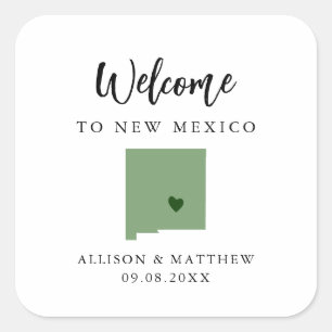 Any Color New Mexicoの結婚WelcomeバッグまたはBox スクエアシール