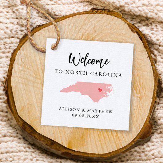 Any Color North Carolina's Welcome結婚バッグ フェイバータグ