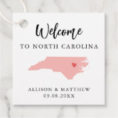 Any Color North Carolina's Welcome結婚バッグ フェイバータグ (正面)
