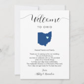 Any Color Ohioの結婚Welcome Letter & Itinerary (正面)