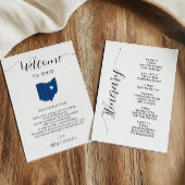 Any Color Ohioの結婚Welcome Letter & Itinerary