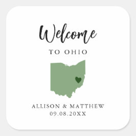 Any Color Ohio結婚's Welcomeバッグ スクエアシール