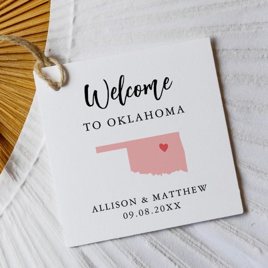 Any Color Oklahomaの結婚Welcomeバッグ フェイバータグ