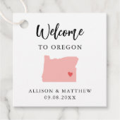 Any Color Oregon結婚's Welcomeバッグ フェイバータグ (正面)
