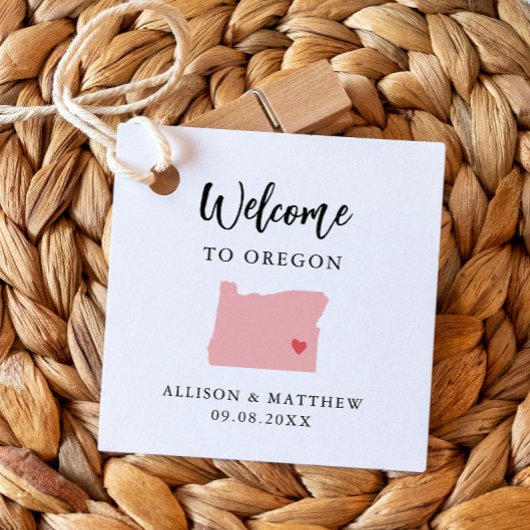 Any Color Oregon結婚's Welcomeバッグ フェイバータグ