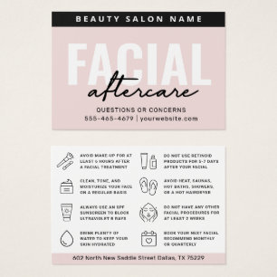 Any Color Pastel Facial After Care Instructionカード