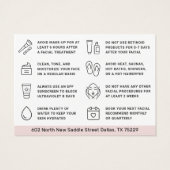 Any Color Pastel Facial After Care Instructionカード (裏面)