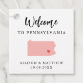 Any Color Pennsylvania結婚's Welcomeバッグ フェイバータグ (正面)