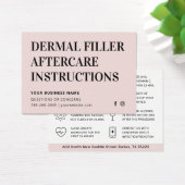 Any Color Pink Dermal Fillerアフターケアアドバイスカード (デスク)