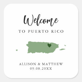 Any Color Puerto Rico'結婚s Welcomeバッグ スクエアシール