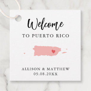 Any Color Puerto Rico'結婚s Welcomeバッグ フェイバータグ
