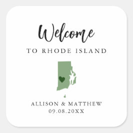 Any Color Rhode Island'結婚s Welcomeバッグ スクエアシール