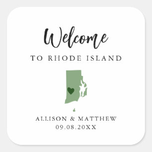 Any Color Rhode Island'結婚s Welcomeバッグ スクエアシール