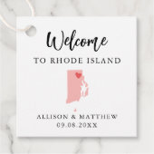 Any Color Rhode Island'結婚s Welcomeバッグ フェイバータグ (正面)