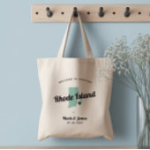 Any Color Rhode Island Map結婚's Welcomeバッグ, トートバッグ