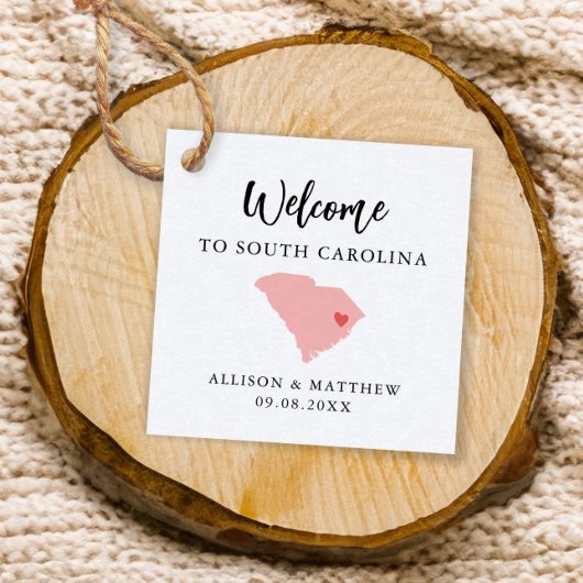 Any Color South Carolina's Welcome結婚バッグ フェイバータグ