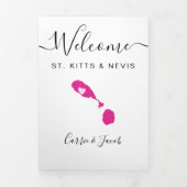 Any Color St. Kitts & Nevisの結婚Welcome Letter 三つ折りプログラム (カバー)