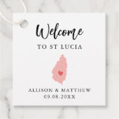 Any Color St. Lucia'結婚s Welcomeバッグ フェイバータグ (正面)