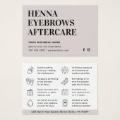 Any Color Tint Henna Brows Aftercare Cardアドバイス (正面&裏面)