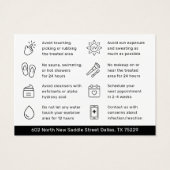 Any Color Tint Henna Brows Aftercare Cardアドバイス (裏面)