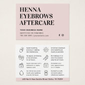 Any Color Tint Henna Brows Aftercare Cardアドバイス (正面&裏面)