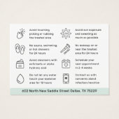 Any Color Tint Henna Brows Aftercare Cardアドバイス (裏面)