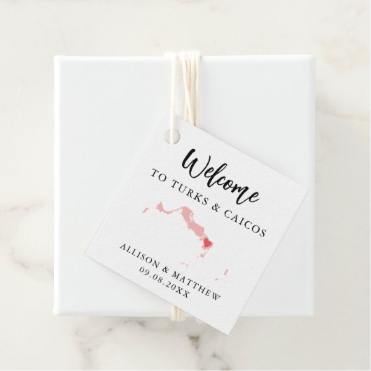 Any Color TurksとCaicosの歓迎結婚バッグ フェイバータグ (インサイチュ)