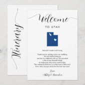 Any Color Utahの結婚Welcome Letter & Itinerary (正面/裏面)