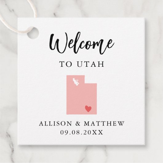 Any Color Utah's Welcome結婚バッグ フェイバータグ (正面)