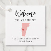Any Color Vermont結婚's Welcomeバッグ フェイバータグ (正面)