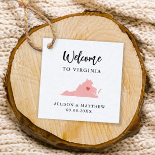 Any Color Virginia結婚's Welcomeバッグ フェイバータグ