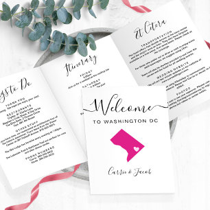 Any Color Washington DC'結婚s Welcomeの日程 三つ折りプログラム