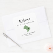 Any Color Washington DC'結婚s Welcomeバッグ スクエアシール (封筒)