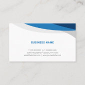 Any Color Wave モダン Photoエレガントロゴテンプレート 名刺 (裏面)