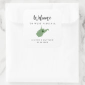 Any Color West Virginia州結婚の歓迎バッグ スクエアシール (バッグ)