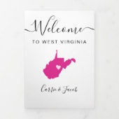Any Color West Virginia結婚's Welcomeの旅程 三つ折りプログラム (カバー)