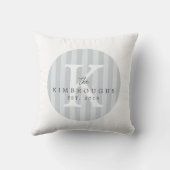 Any Colors Striped Circle Family Monogram クッション (裏面)