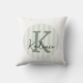 Any Colors Striped Circle Monogram クッション (裏面)