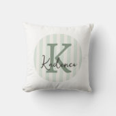 Any Colors Striped Circle Monogram クッション (正面)