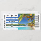 ANY destination DIY photo boarding pass getaway 招待状 (正面)