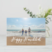 Any Greetingカスタム Color Backer Hanukkah写真 シーズンカード (スタンド正面)