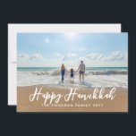 Any Greetingカスタム Color Backer Hanukkah写真 シーズンカード<br><div class="desc">写真カスタマイズと一緒に前の挨拶、名前、メッセージの後ろの挨拶。</div>