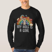 Any Hole Is A Goal Bisexual Rainbow Pride Bisexual Tシャツ (正面)