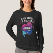 Any Hole Is A Goal Bisexual Rainbow Pride Bisexual Tシャツ (正面)