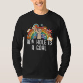 Any Hole Is A Goal Bisexual Rainbow Pride Bisexual Tシャツ (正面)
