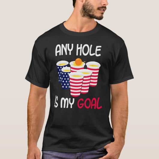 Any Hole Is Myゴールビアポン7月4日アメリ Tシャツ (正面)