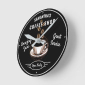 Any Name Coffee Amazing Javaサービス素晴らしショップ ラウンド壁時計 (傾斜)