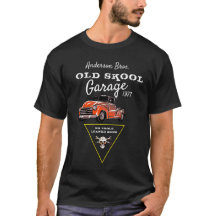 Any Name Old Skool Garage Captionスカル1950 Chevy