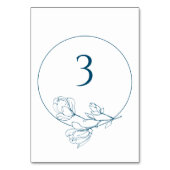 ANY NUMBERフローラネイビ結婚ー・ブルーの表番号 テーブルナンバー (裏面)